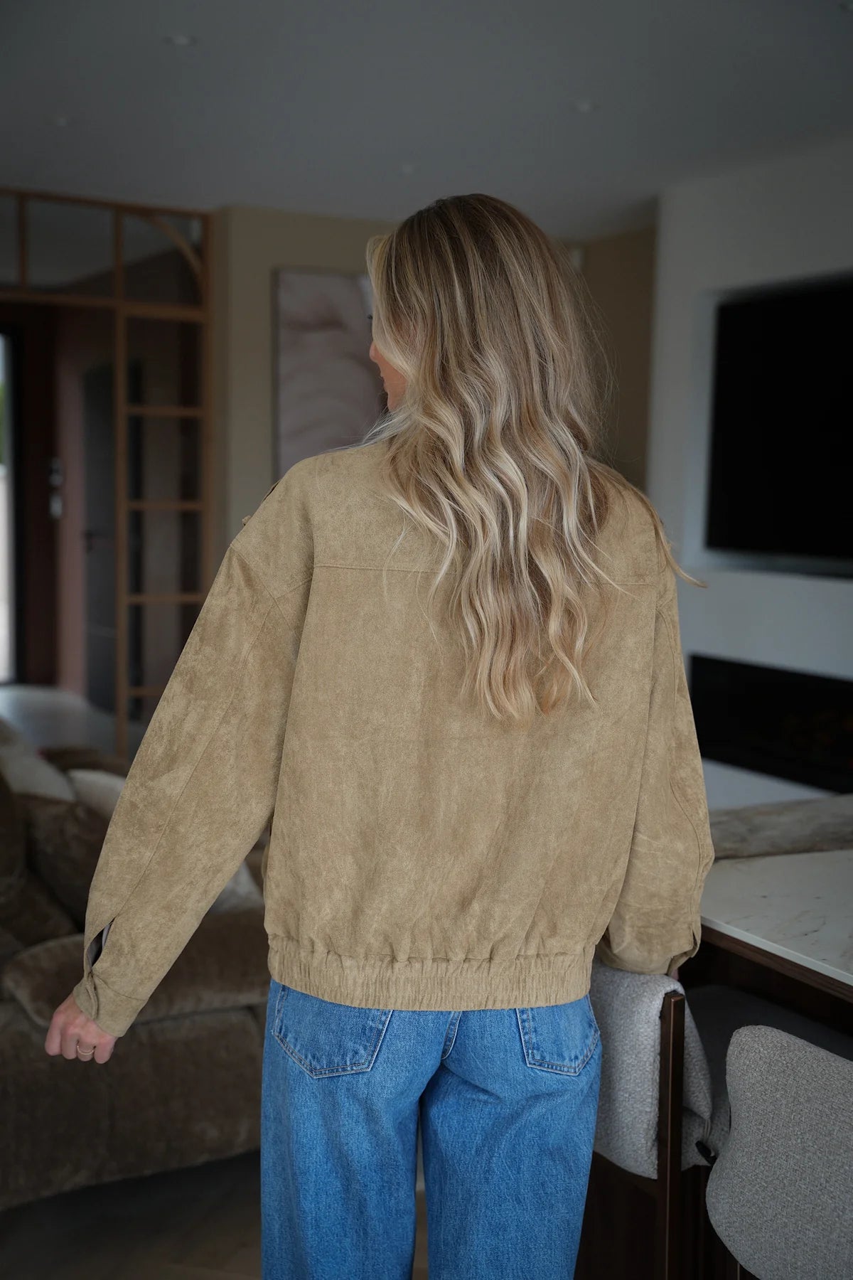 Bomber Suédé Beige - DOUAE