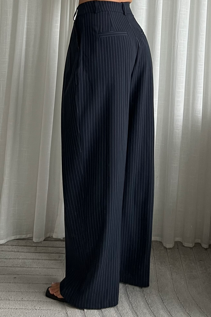 Pantalon Bleu Rayé - KENZA