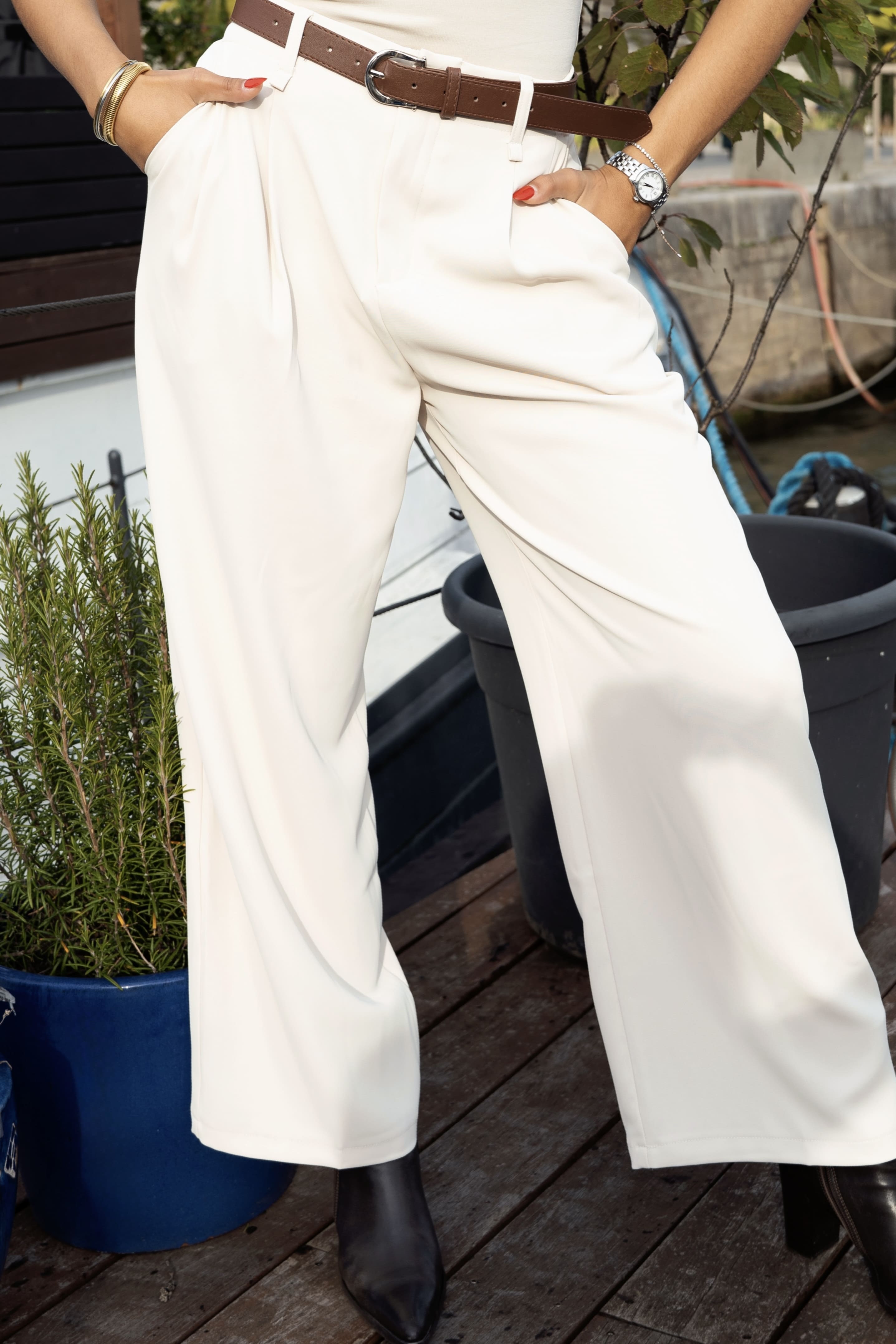 Pantalon Crème - PERLA