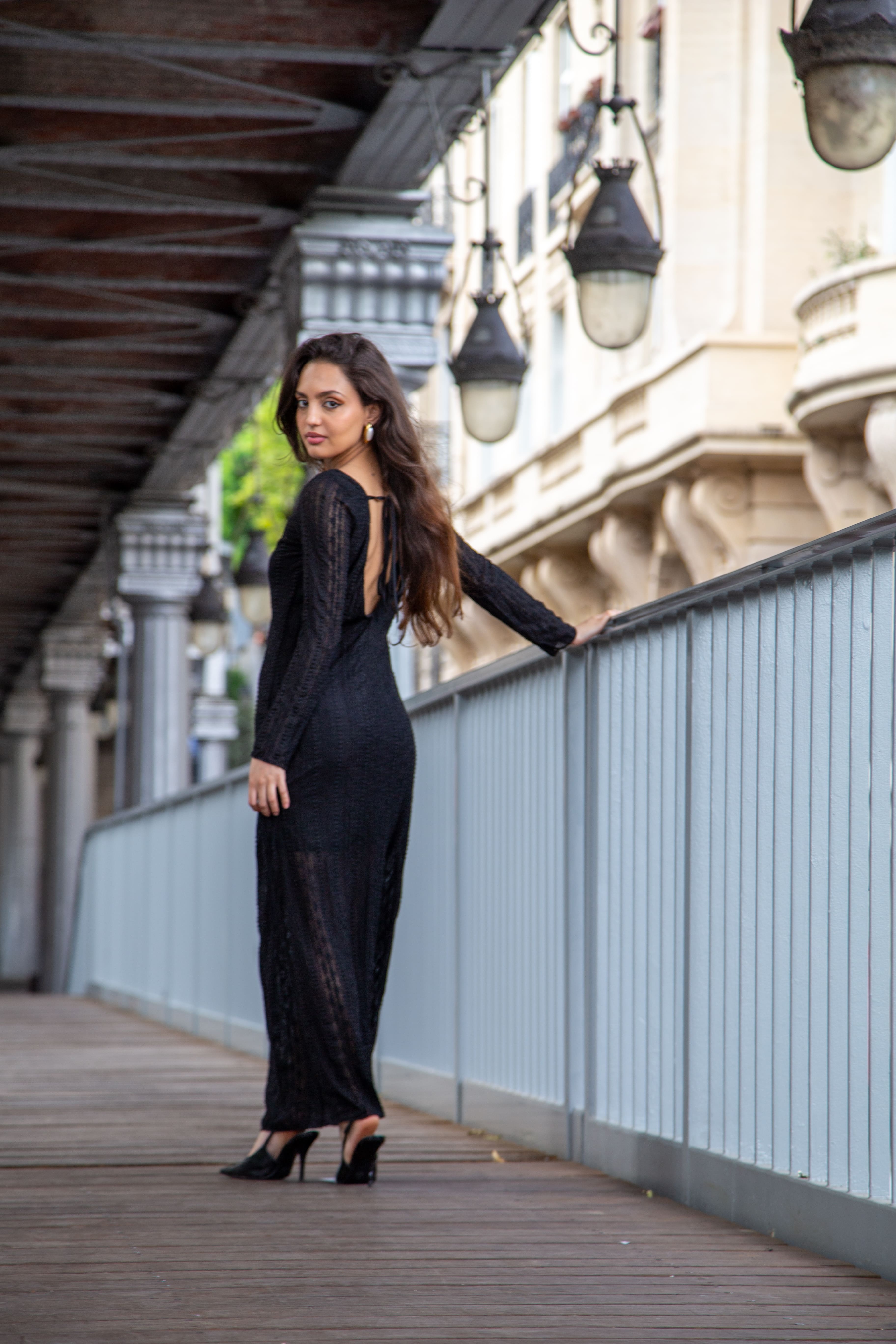 Robe noir en maille - PRETTY